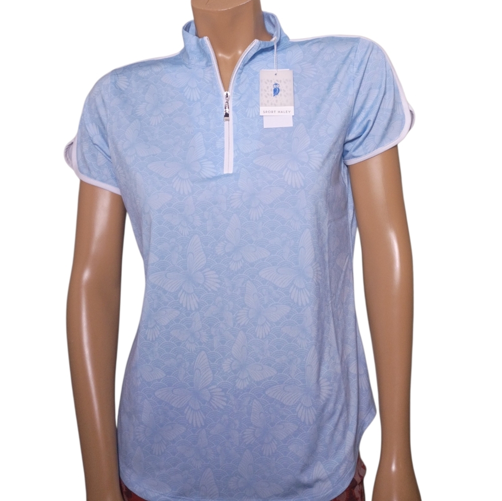 Sport Haley‎ Light Blue Butterfly Print Jersey Top